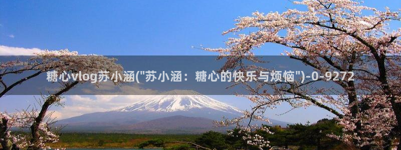 糖心vlogcom：糖心vlog苏小涵(\